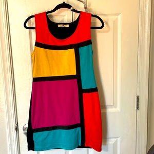 Ya Los Angeles multicolored design dress size large